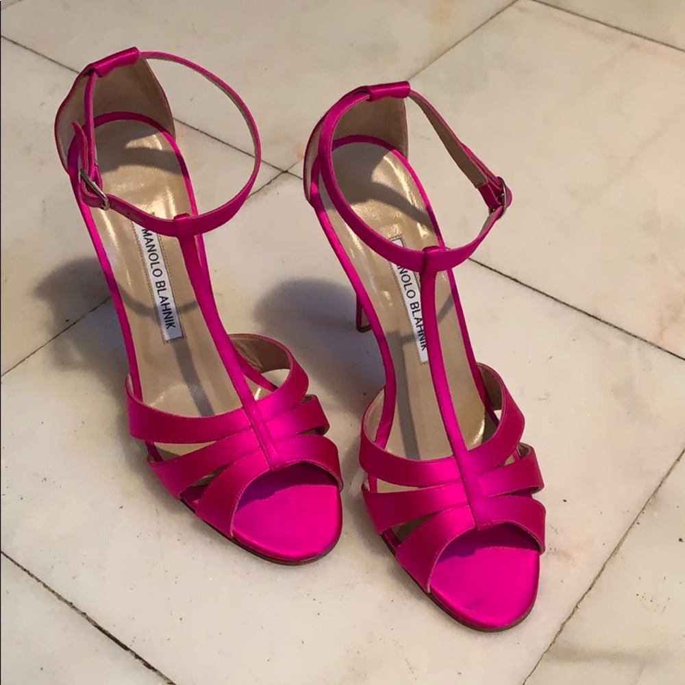 Manolo Blahnik Hot Pink 105mm heels